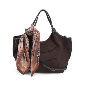 CHEVAL Chocolate Made In Italy Suede Tote